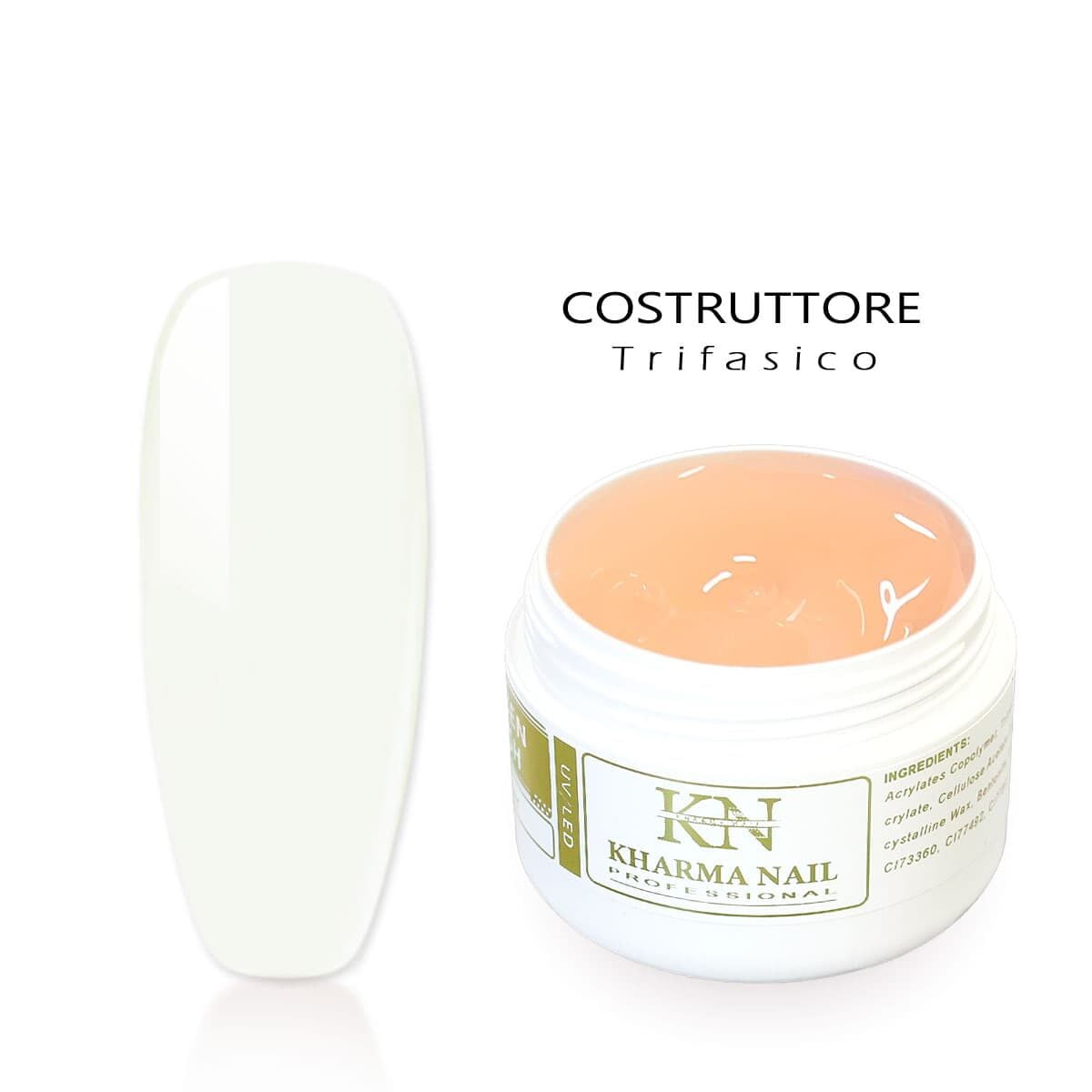 gel costruttore per unghie soft peach 50ml kharma nail