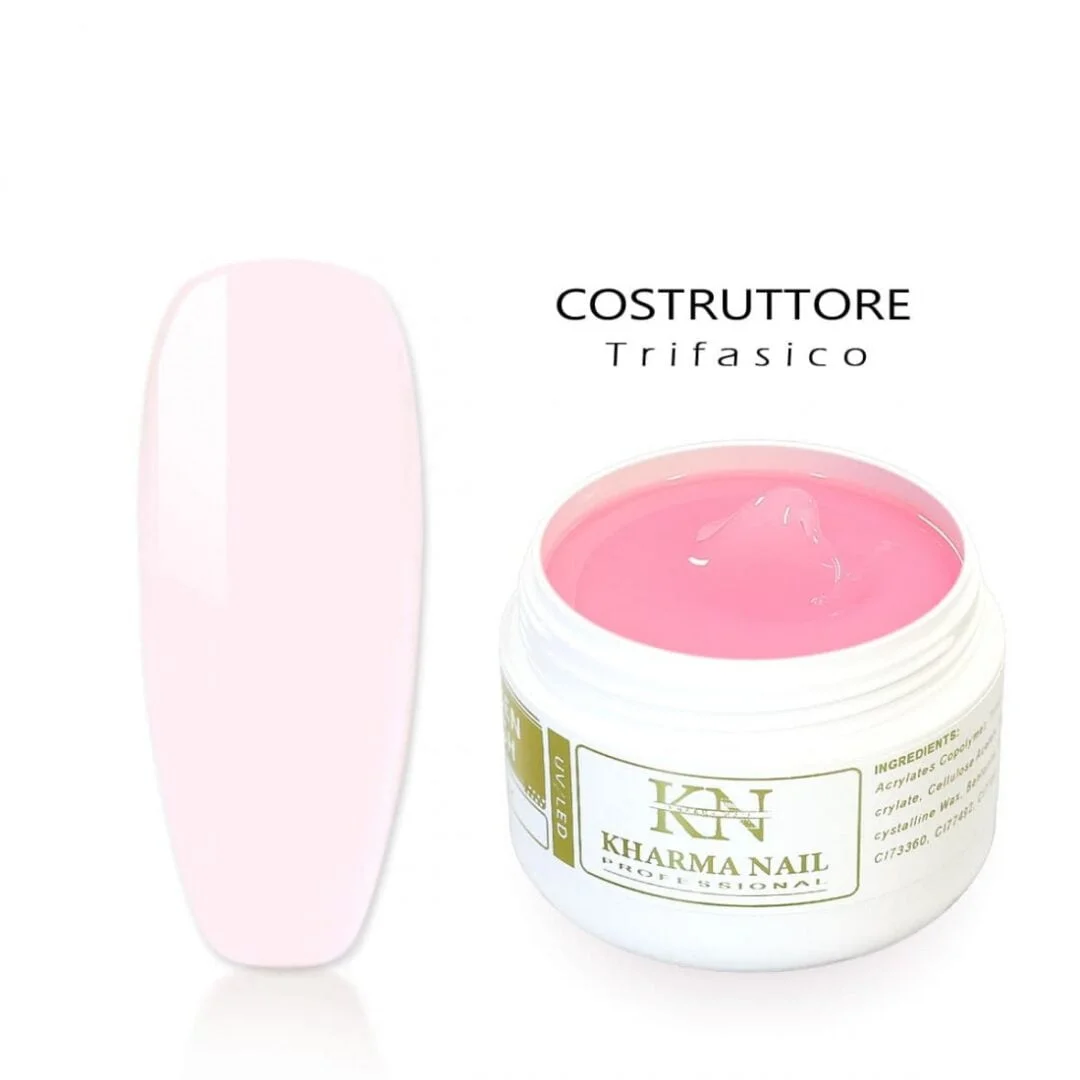 gel costruttore trifasico per unghie Soft Pink 50ml / Kharma nail