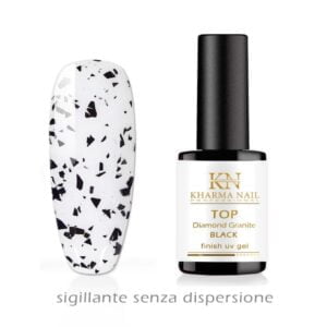 gel sigillante per unghie senza dispersione Top Diamond Granite - Black / Kharma nail