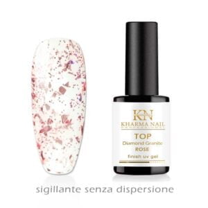gel sigillante per unghie senza dispersione Top Diamond Granite - Rose / Kharma nail