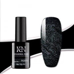 smalto semipermanente per unghie metallizzato nero PG059 / Kharma nail