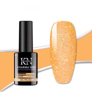 smalto semipermanente per unghie glitterato orange PG240 / Kharma nail