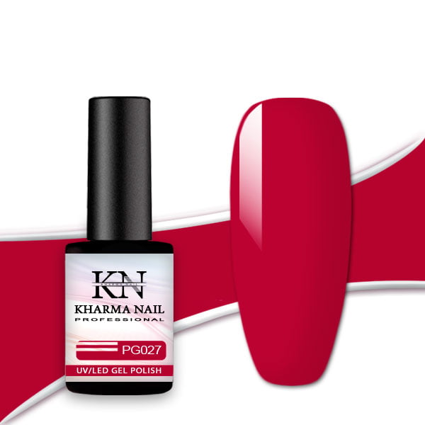 smalto semipermanente per unghie pastello rosso pg027 kharma nail